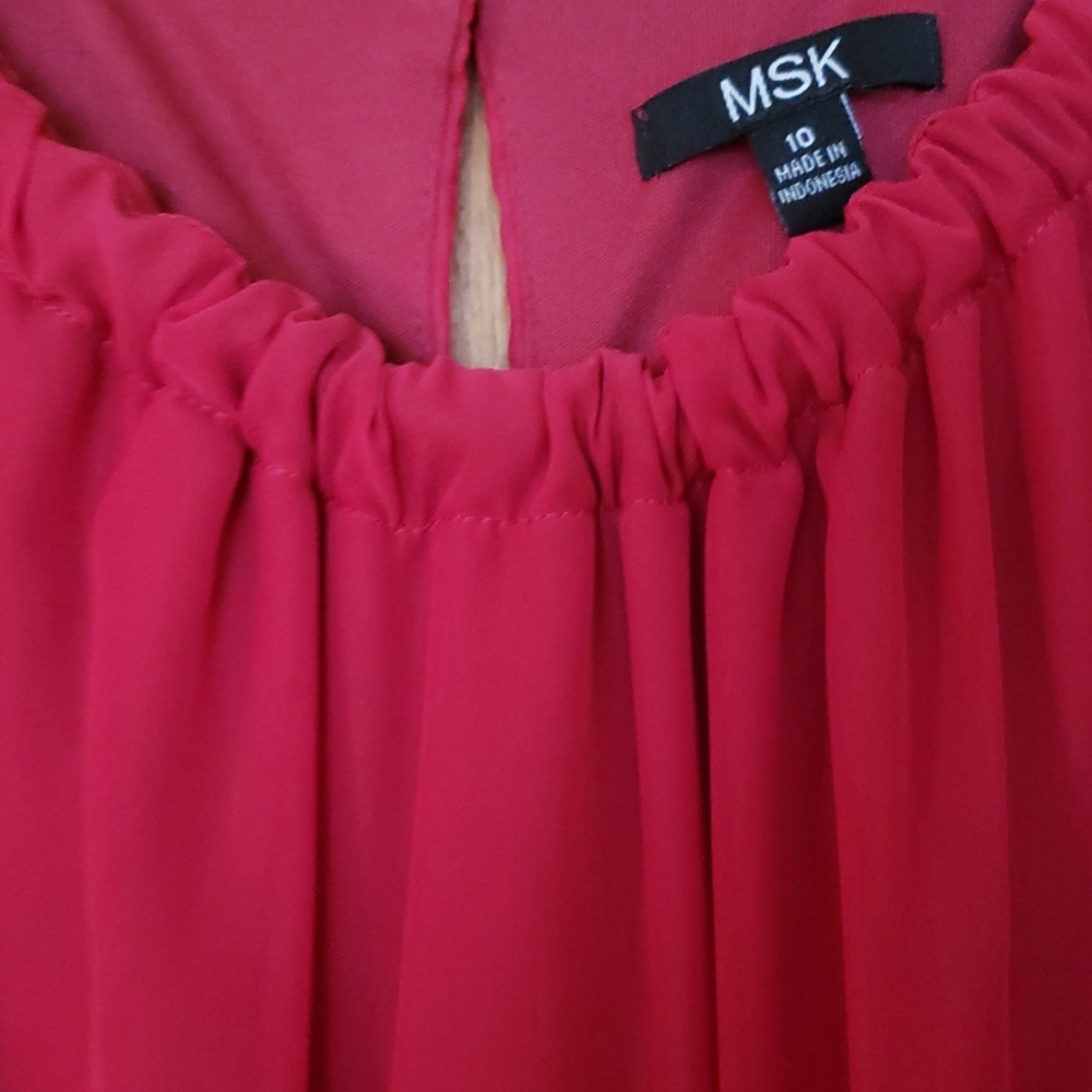 Red High/lo Halter Style dress